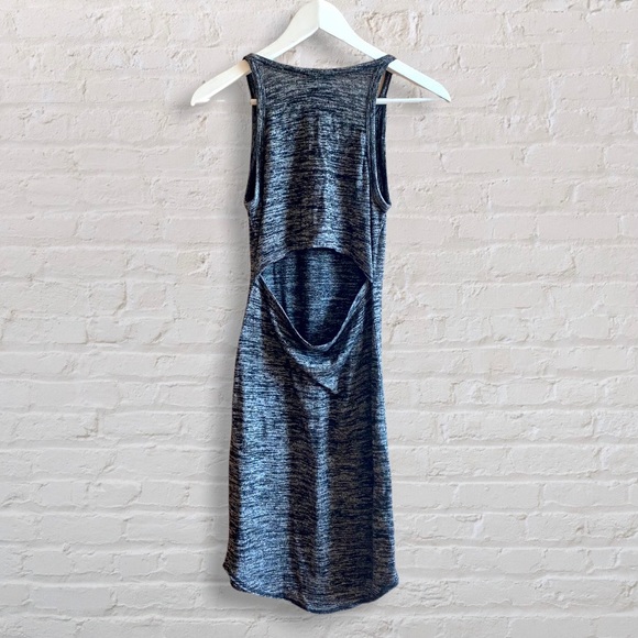Wilfred Free Aritzia Yasmin Tank Dress Back Slit Marled Grey Casual - Picture 3 of 7